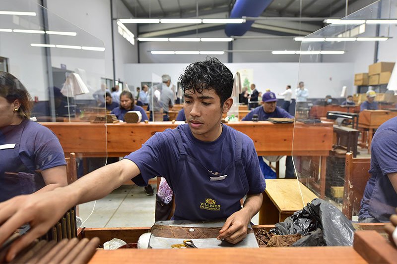 Worker inside Villiger de Nicaragua