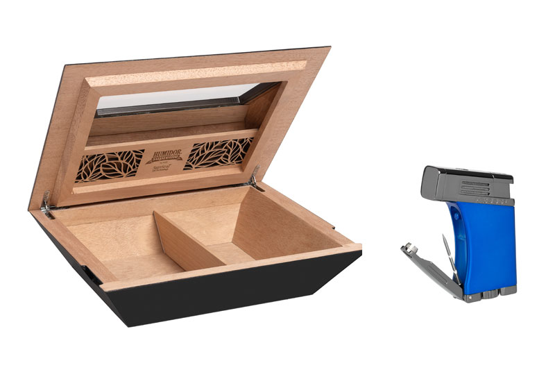 Quality Importers | Humidor Supreme Aria Desktop Humidor, Palio Pro Scorpius